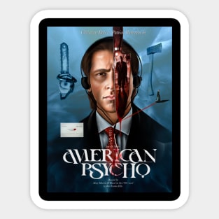 American-psycho-drawing Sticker